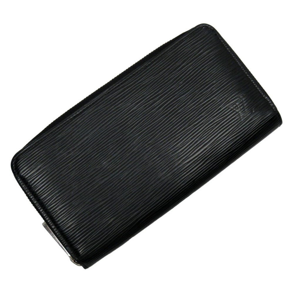 Louis Vuitton Round Zip Long Wallet Epi Noir Black Leather